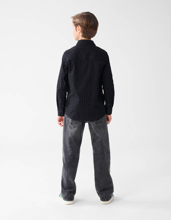 Flockdruck Shirt Schwarz SHOEBY BOYS