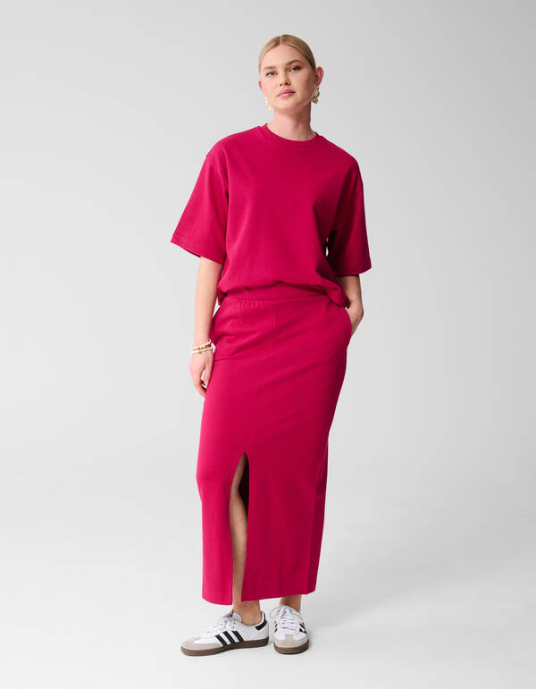 Maxi-Sweat-Rock Rosa/Rot SHOEBY WOMEN