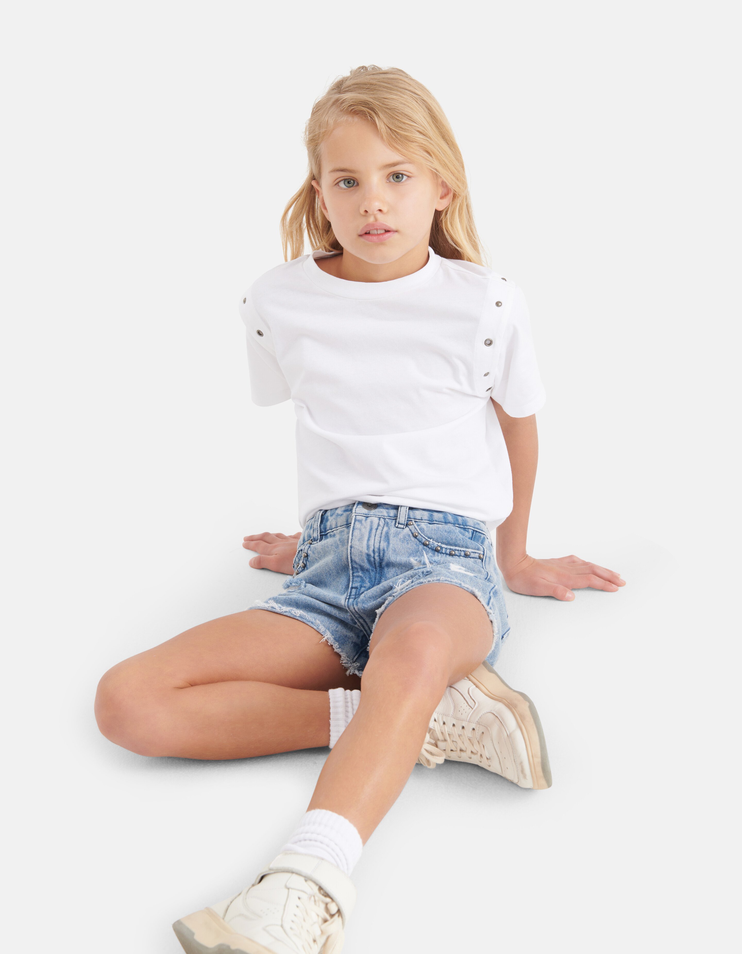 Destroyed Denim Short Blau SHOEBY GIRLS