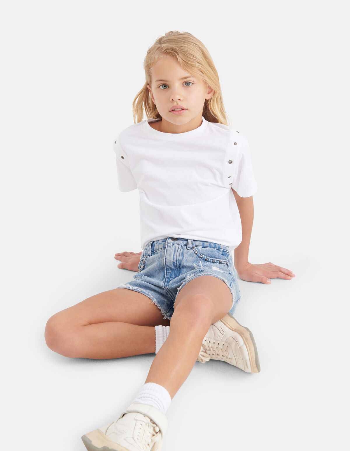 Destroyed Denim Short Blau SHOEBY GIRLS