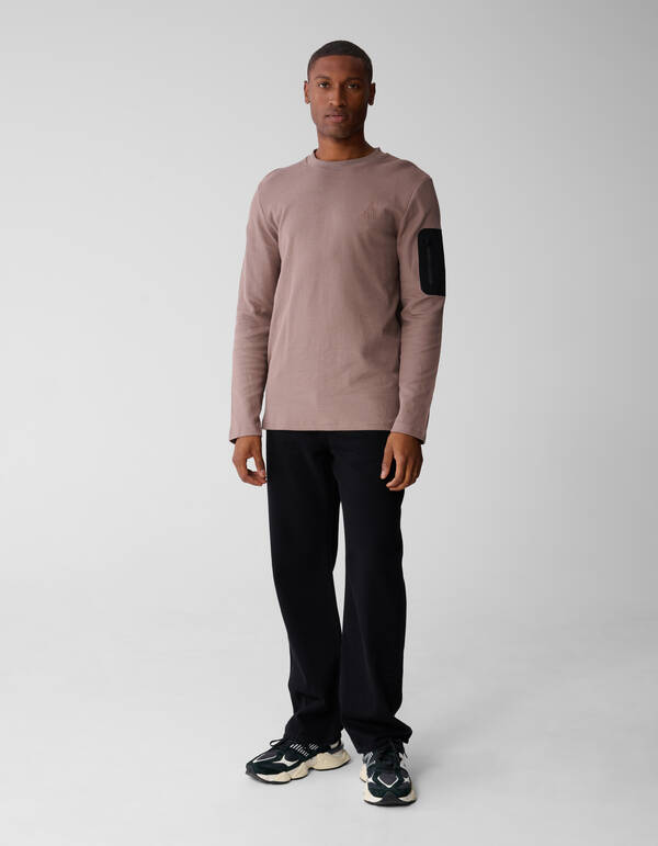 Structure Pocket T-Shirt Hellbraun SHOEBY MEN