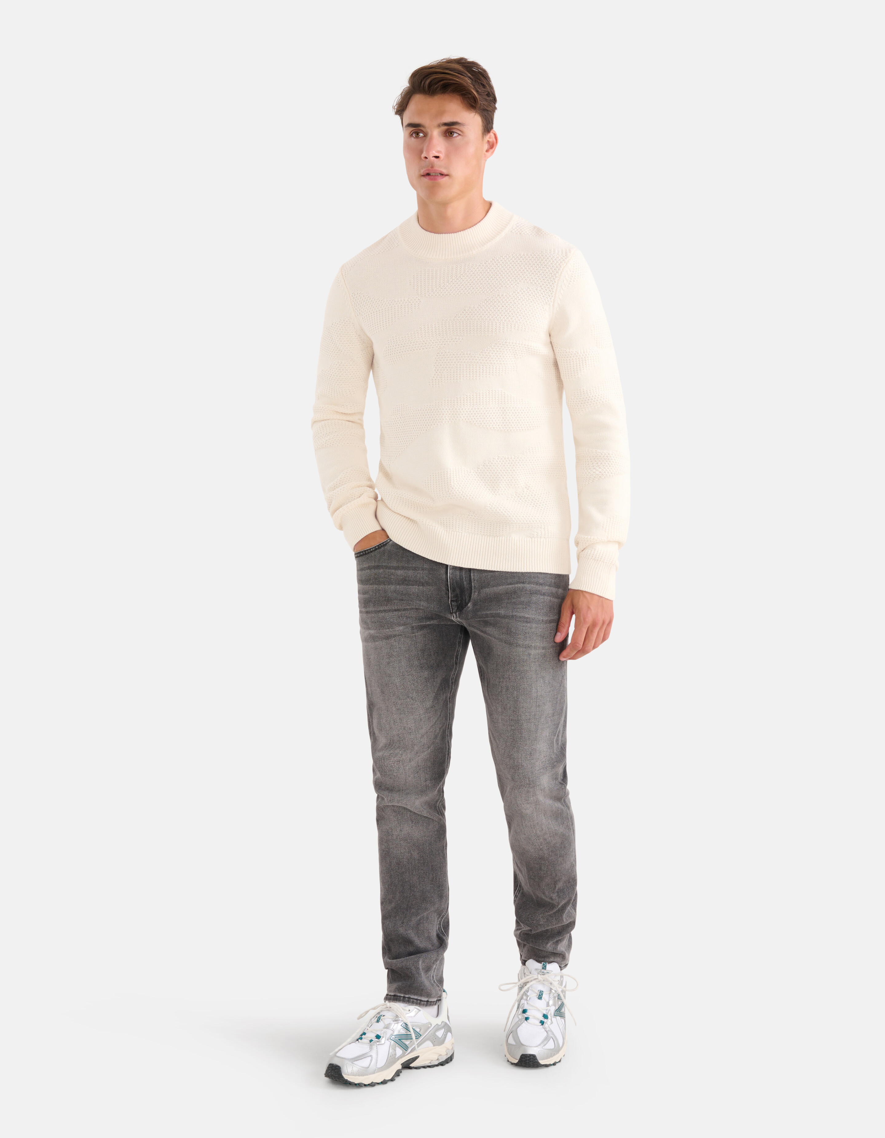 Strukturierter Pullover Off White SHOEBY MEN