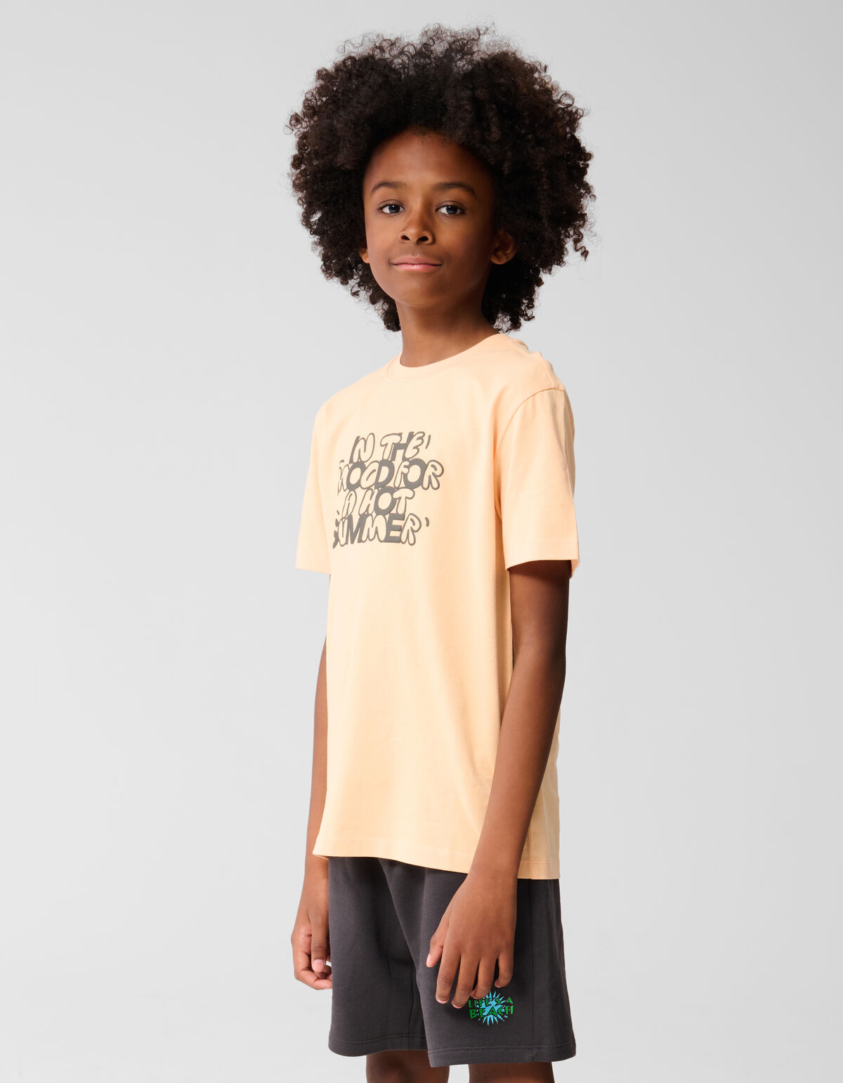 Hot Summer Artwork T-shirt Hellorange SHOEBY BOYS