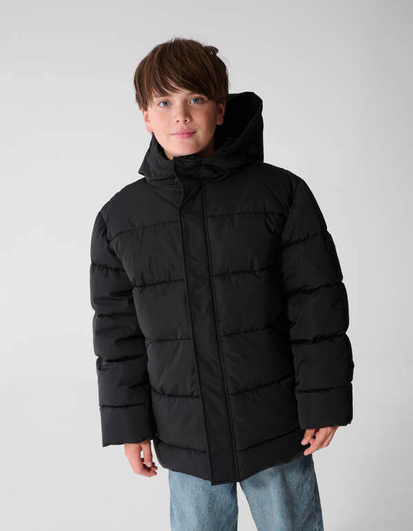 ange technische Pufferjacke in Schwarz SHOEBY BOYS