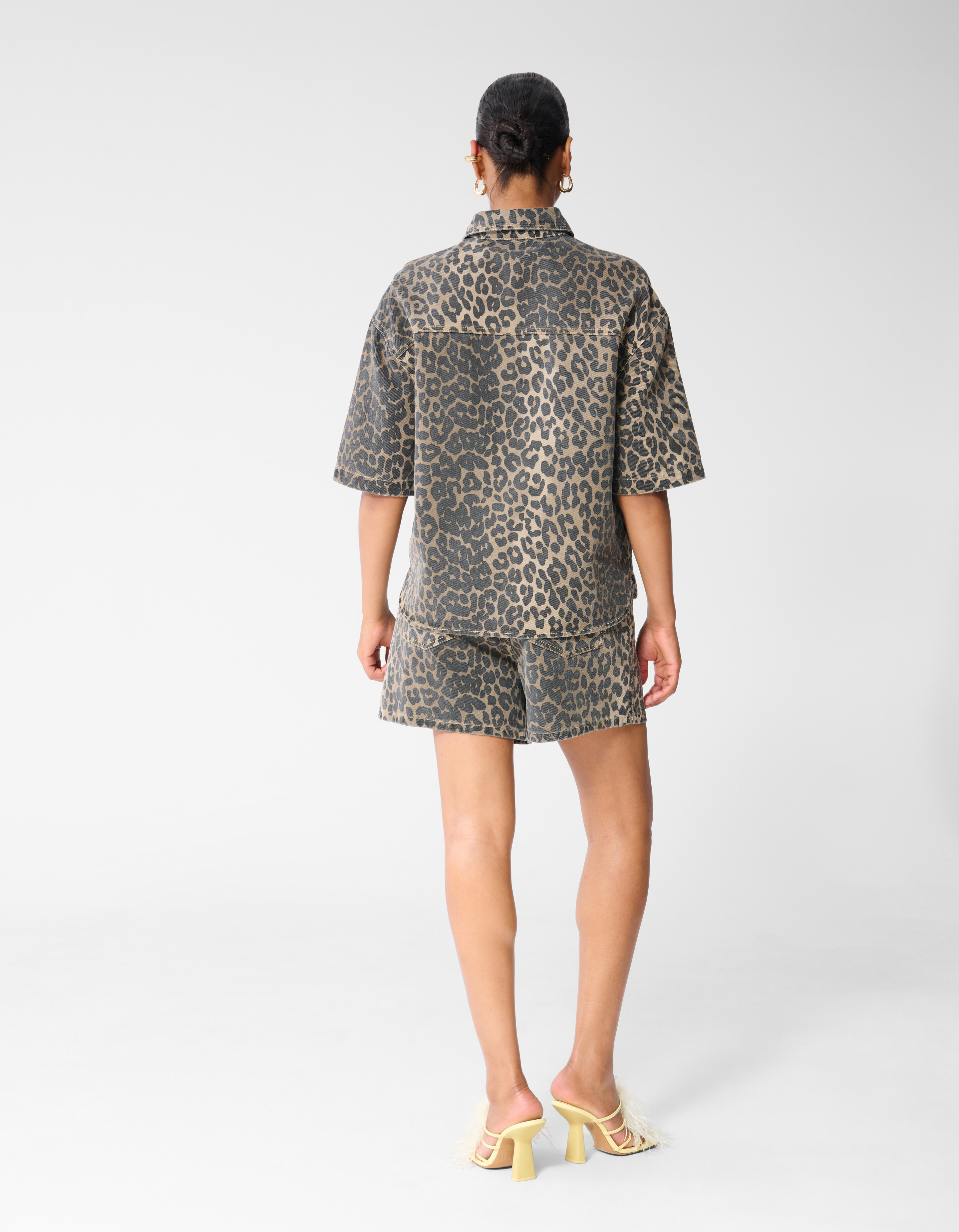 Leopard Denim Shorts Braun SHOEBY WOMEN