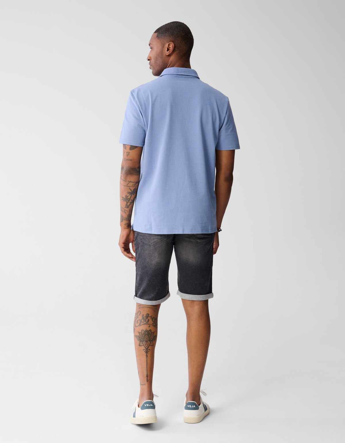 Gewaschenes Poloshirt hellblau SHOEBY MEN