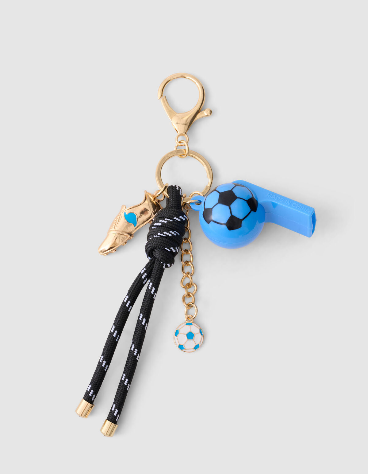 Fu&szlig;ballpfeife Schl&uuml;sselanh&auml;nger Hellblau SHOEBY ACCESSOIRES