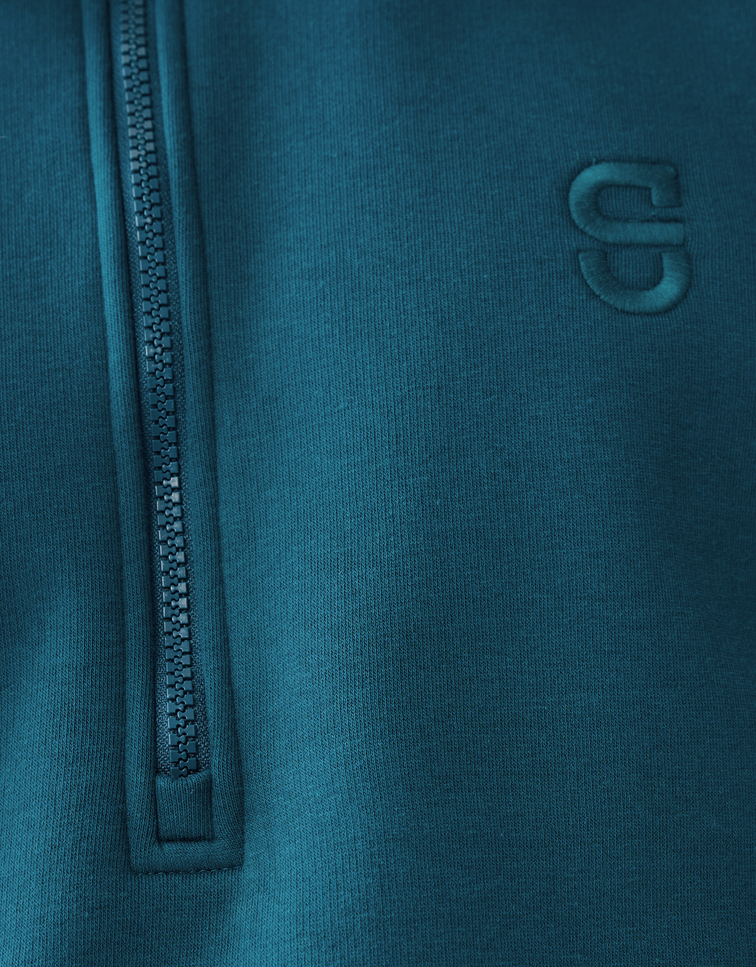 Zip Badge Pullover Dunkelgrün SHOEBY MEN