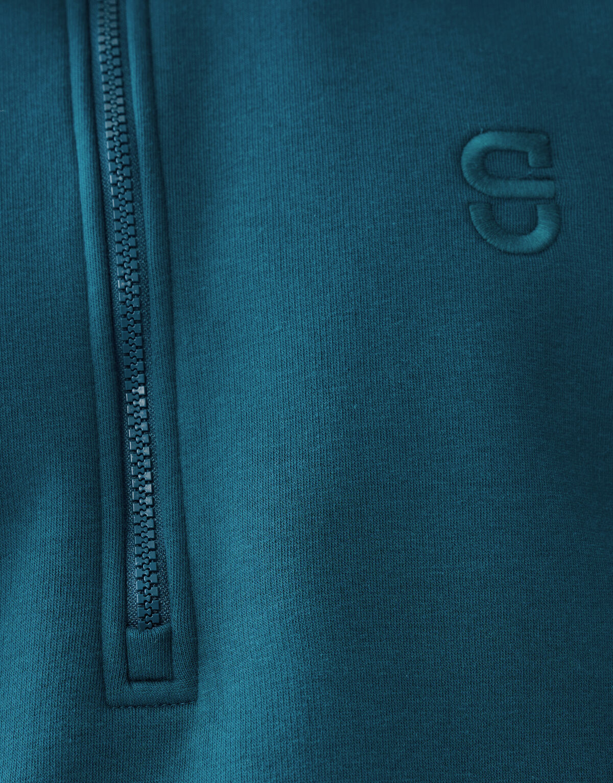 Zip Badge Pullover Dunkelgrün SHOEBY MEN