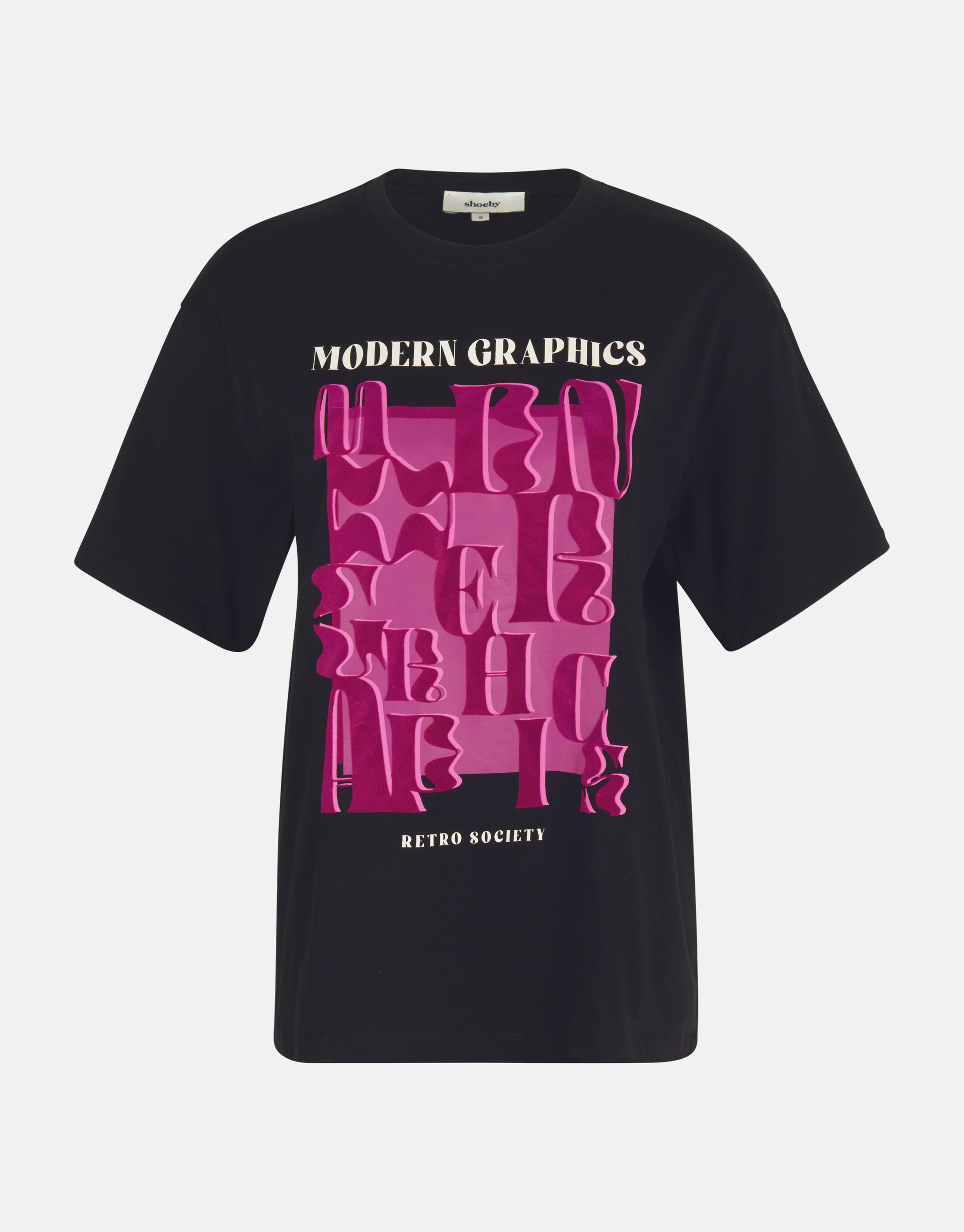 T-Shirt mit grafischem Artwork Schwarz SHOEBY WOMEN