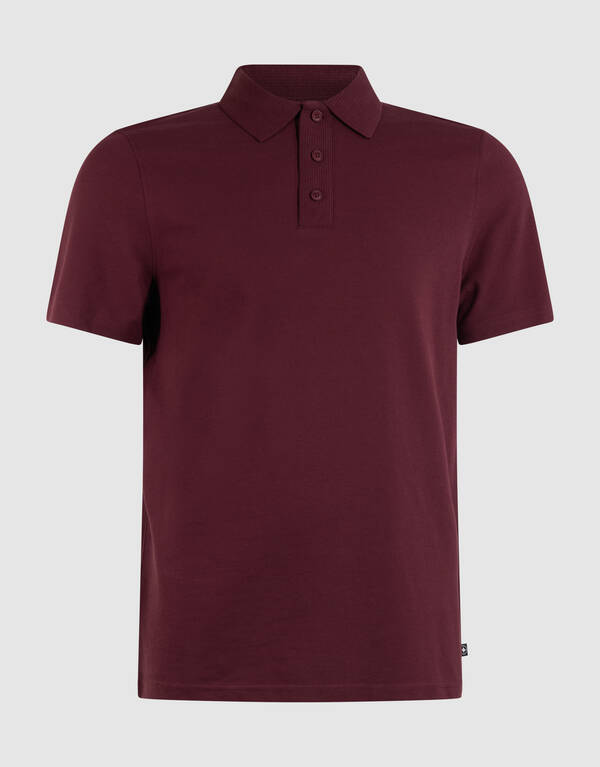 Strickpolo Dunkelrot SHOEBY MEN