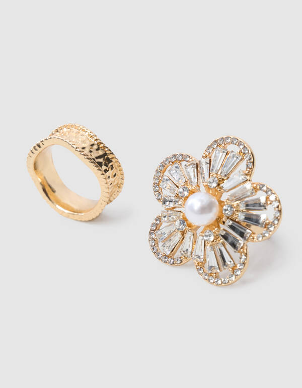 Strass-Schal-Anh&auml;nger-Set Gold SHOEBY ACCESSOIRES