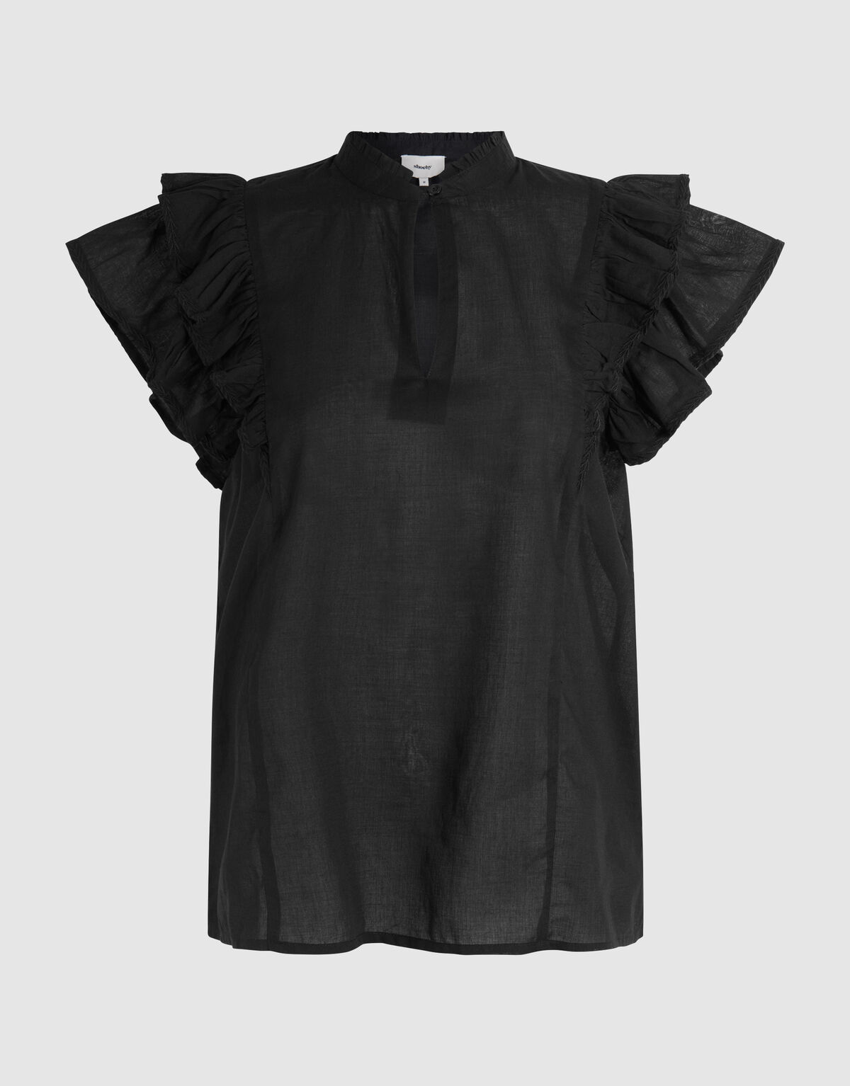Rüschen-Top Schwarz SHOEBY WOMEN