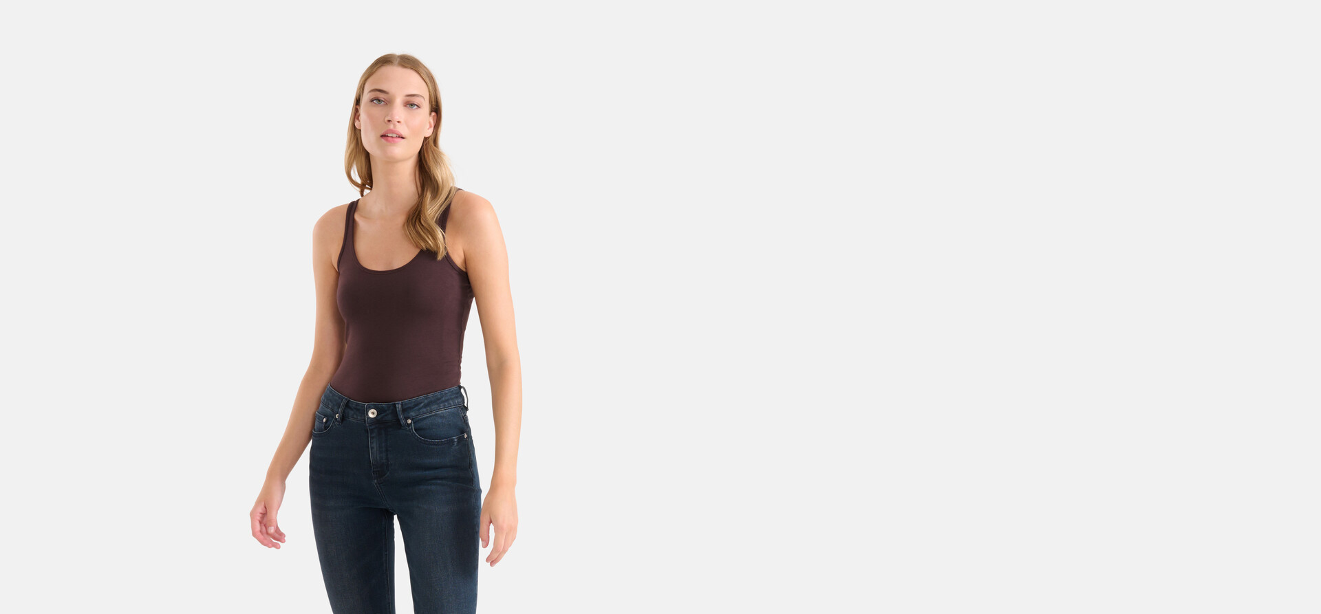 Basic Top Dunkelbraun Eksept