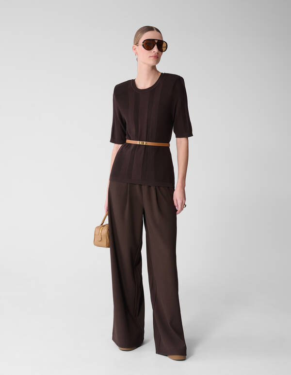 Gestricktes Rippentop Dunkelbraun von Mieke SHOEBY WOMEN