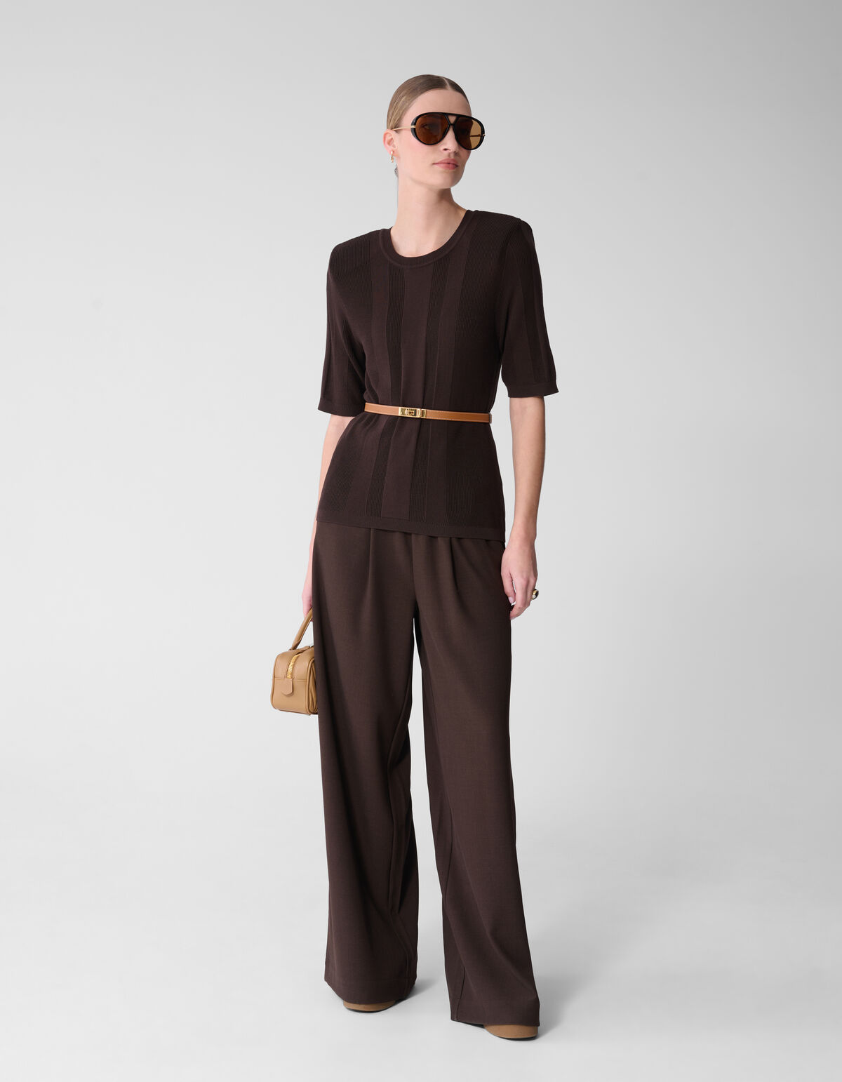 Gestricktes Rippentop Dunkelbraun von Mieke SHOEBY WOMEN