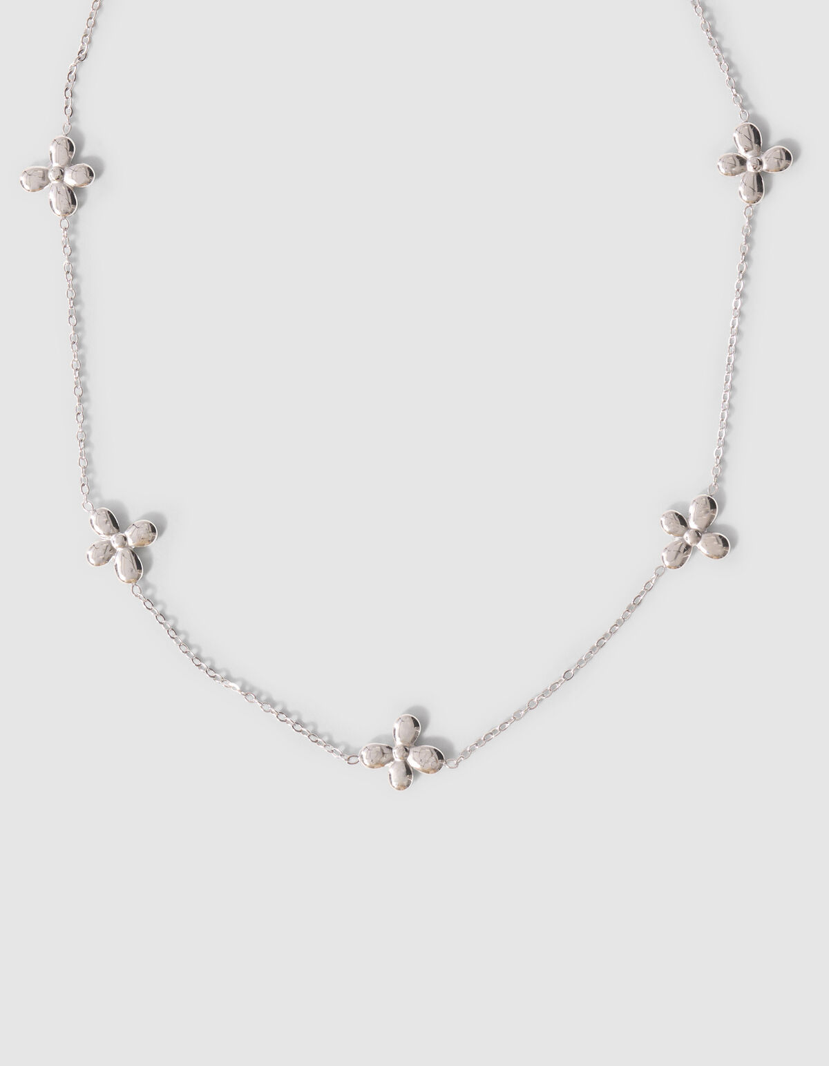 Small Flower Ketting Zilver SHOEBY ACCESSOIRES