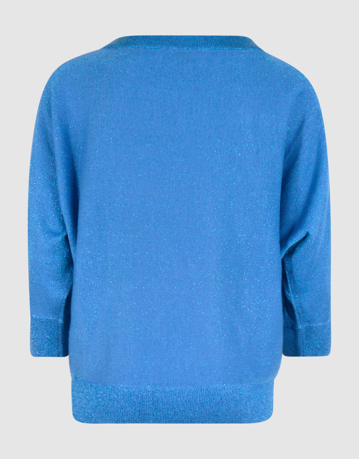 Glitzer Fledermaus&auml;rmel Pullover Blau SHOEBY WOMEN