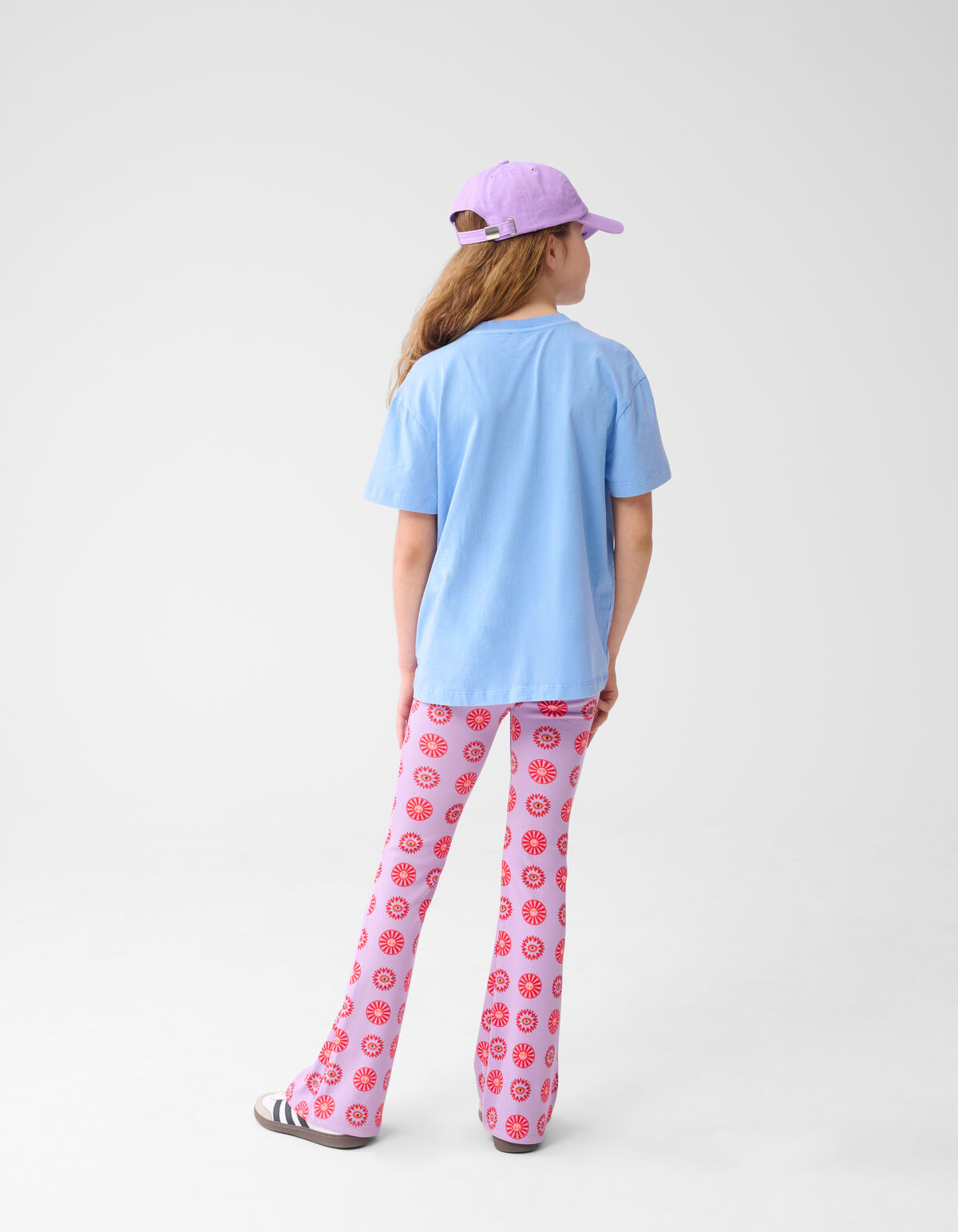 Leopard Embroidery T-shirt Light Blue von Lizzy SHOEBY GIRLS