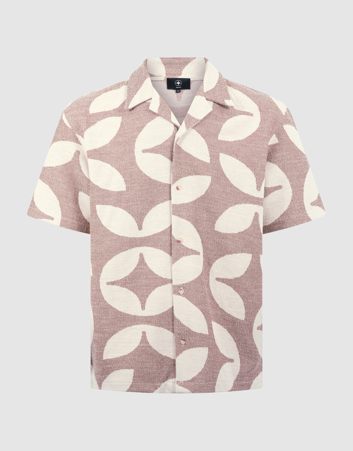 Overshirt mit durchgehendem Logo-Print in Braun SHOEBY MEN