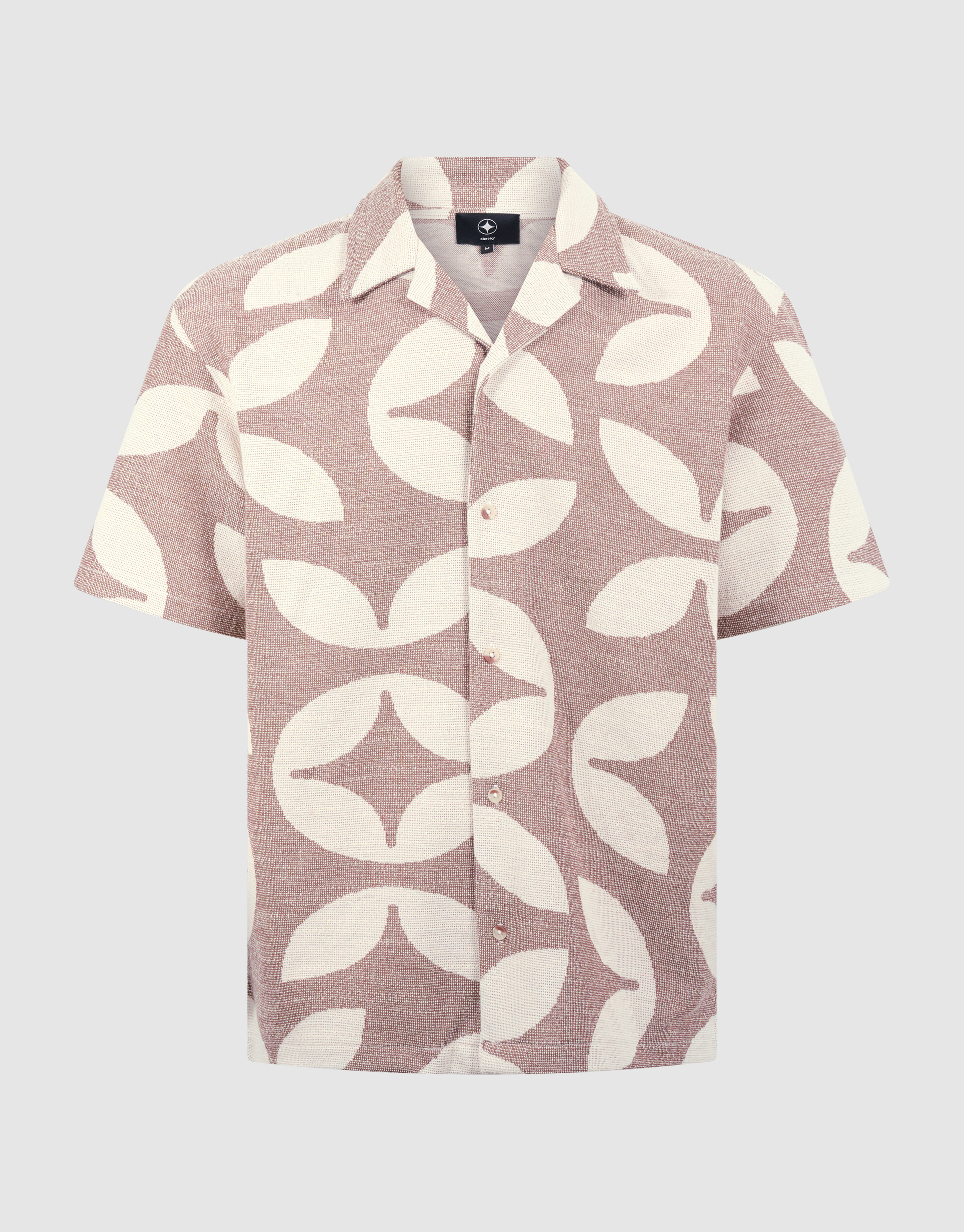 Overshirt mit durchgehendem Logo-Print in Braun SHOEBY MEN