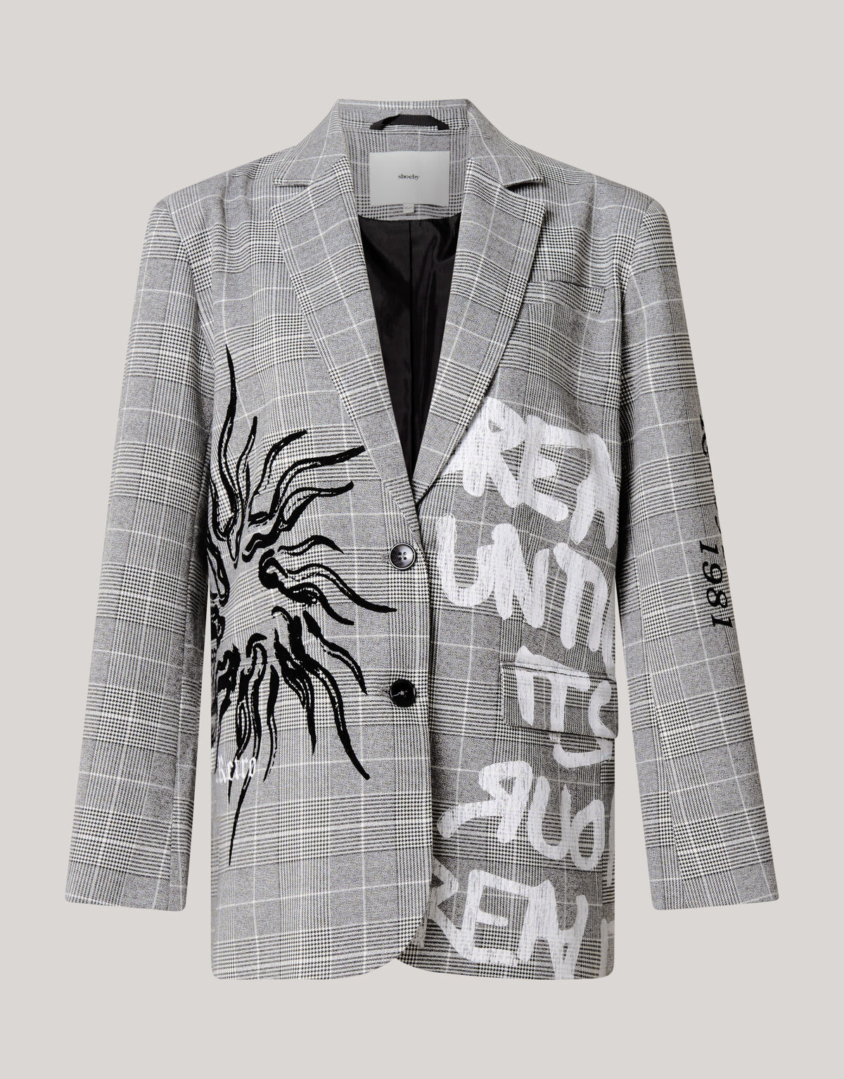 Text Blazer Grau SHOEBY WOMEN