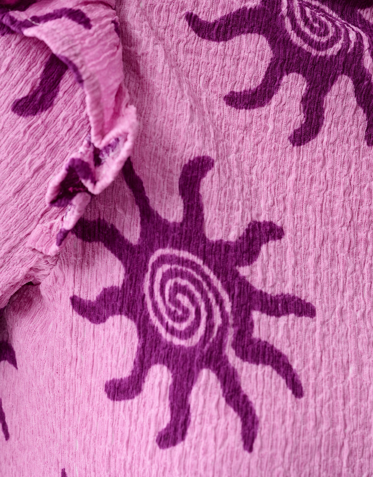 Crinkle-Rüschen-Top Rosa SHOEBY WOMEN