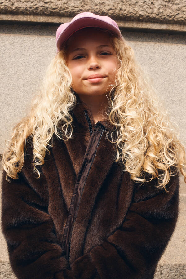 Kunstpelzjacke Dunkelbraun SHOEBY GIRLS