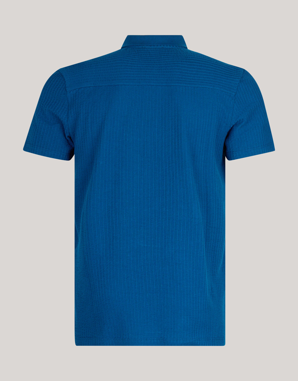 Strukturiertes Polo Blau SHOEBY MEN