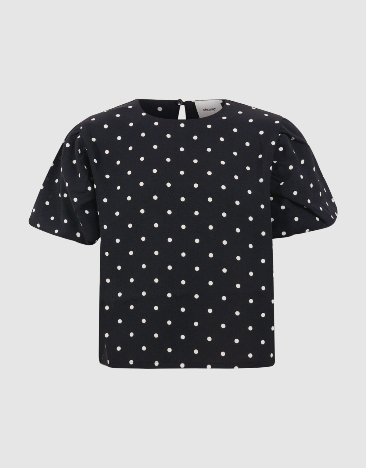 Twist Polkadot Top Schwarz SHOEBY GIRLS