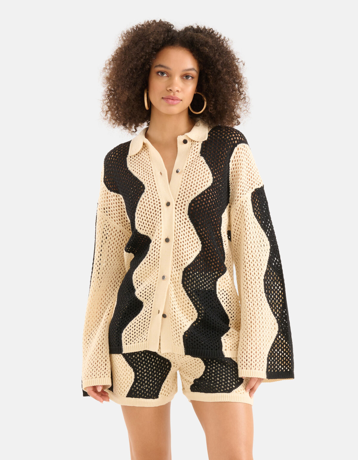 H&auml;kelbluse Off White SHOEBY WOMEN