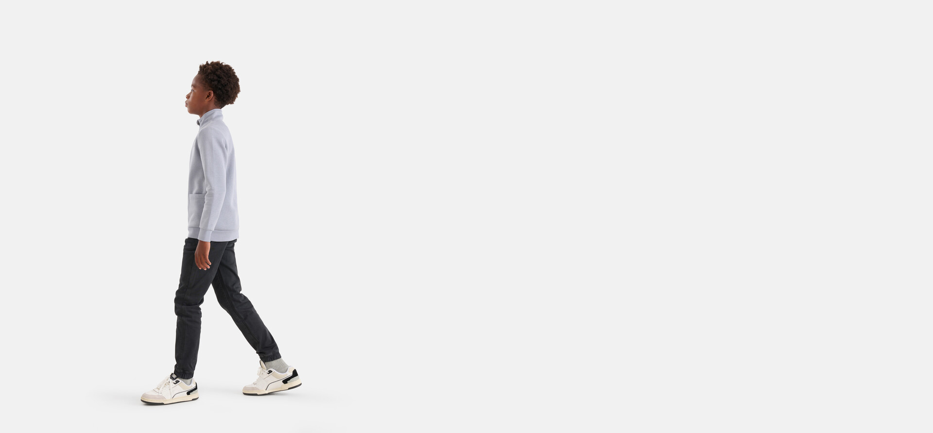 Pullover mit halbem Reißverschluss Grau SHOEBY BOYS