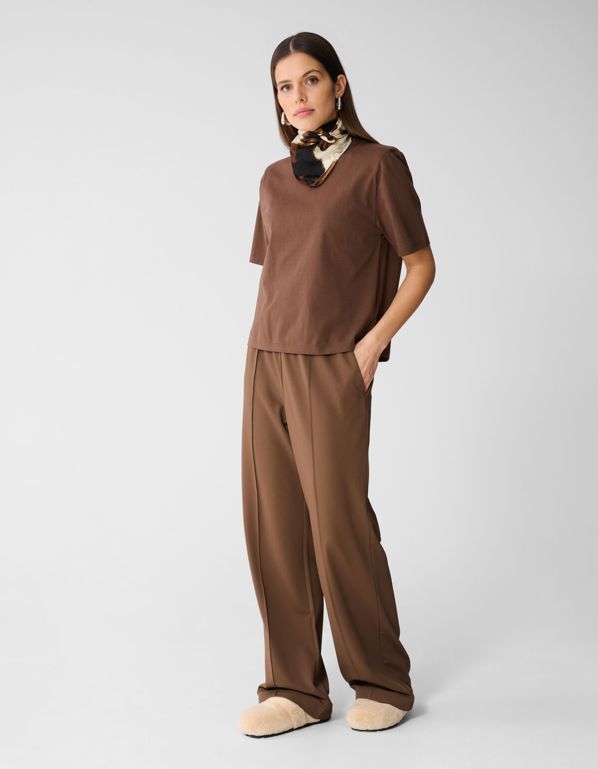 Gepolstertes T-Shirt Braun SHOEBY WOMEN