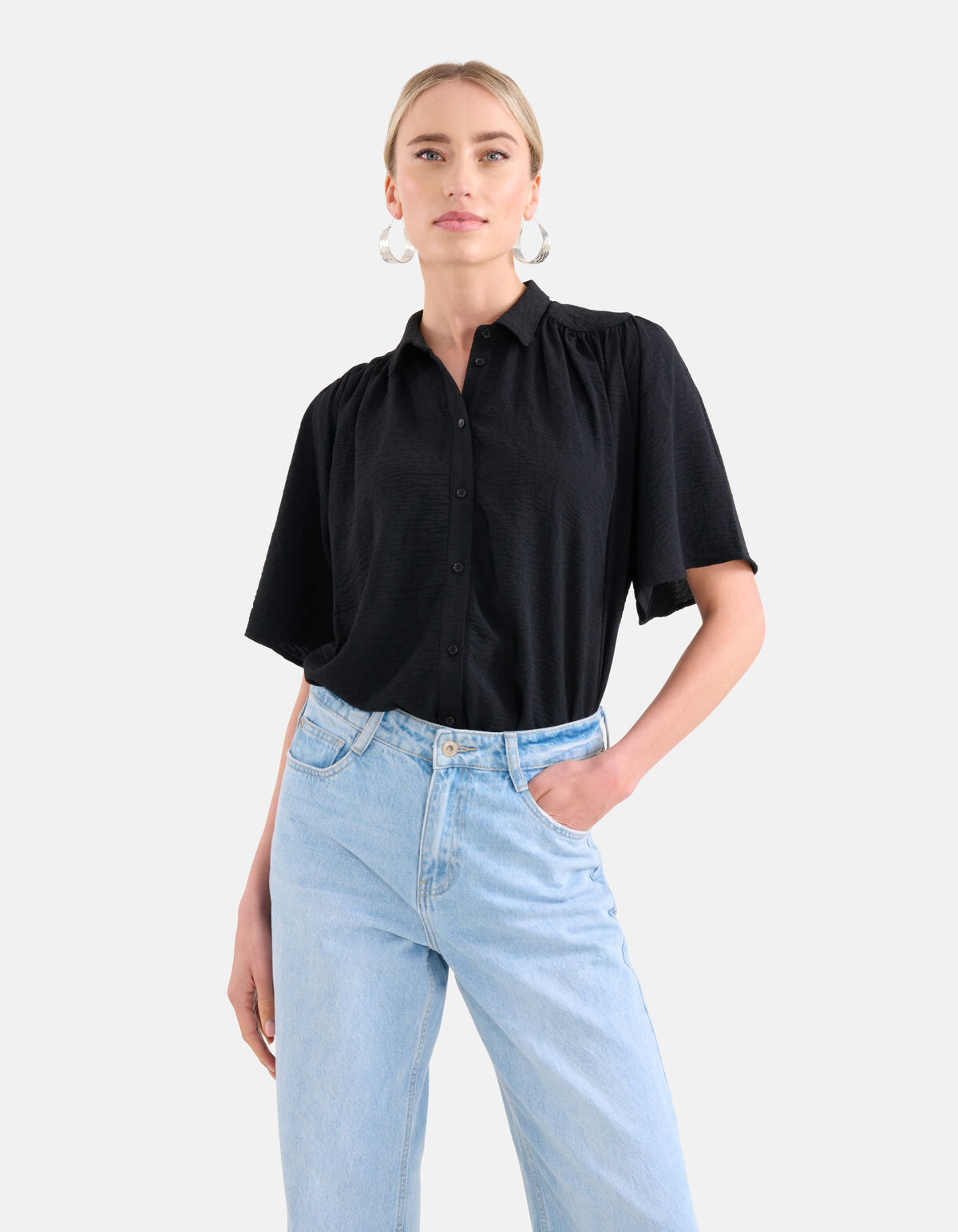Structuur Top Zwart SHOEBY WOMEN