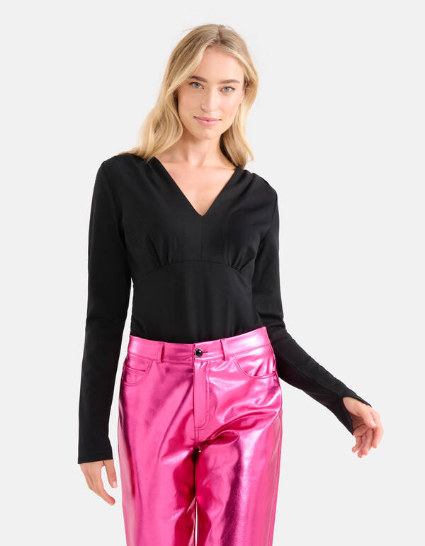 V-Ausschnitt Body Schwarz von Nicolette SHOEBY WOMEN