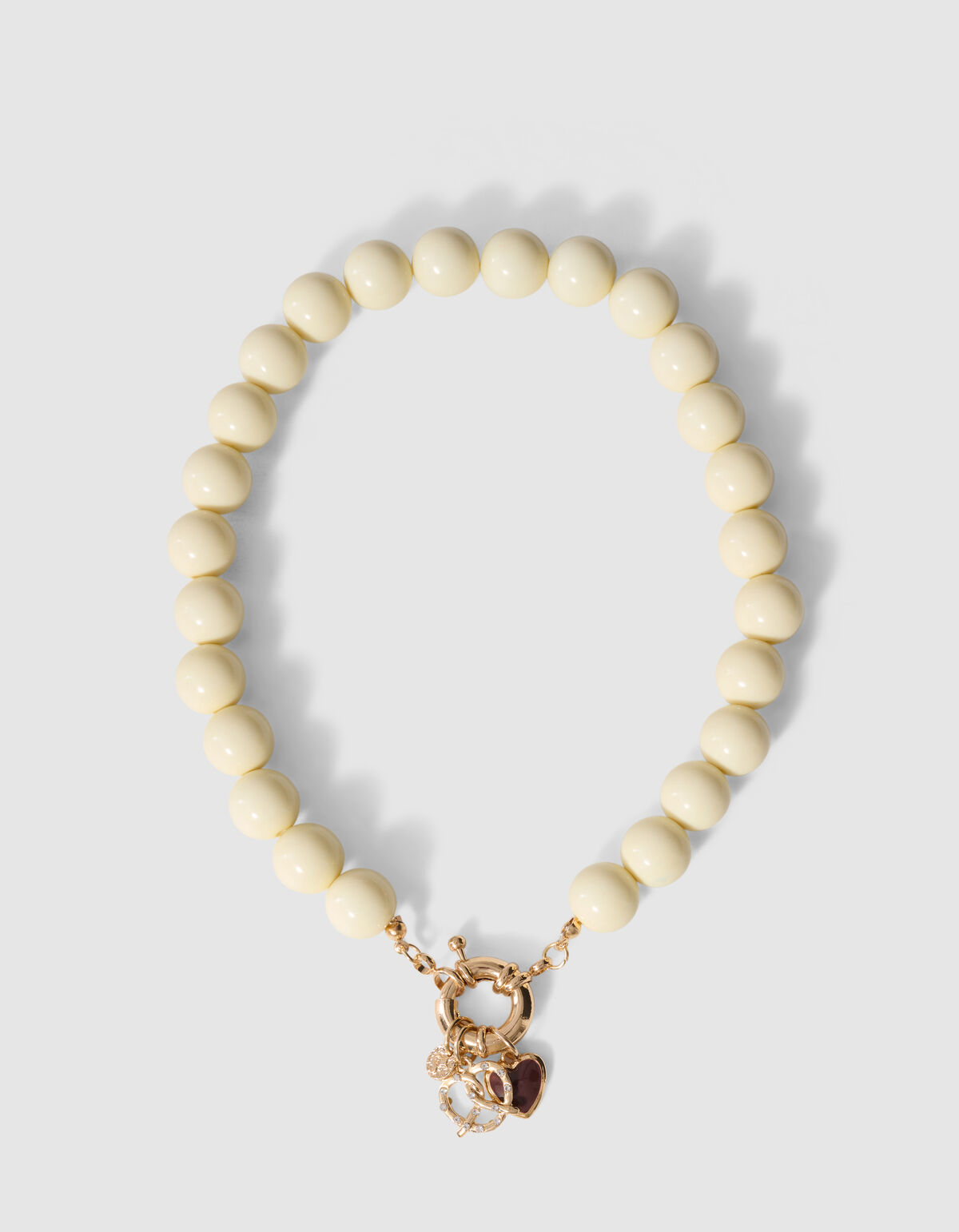 Perlen-Charm-Kette Hellgelb SHOEBY ACCESSOIRES