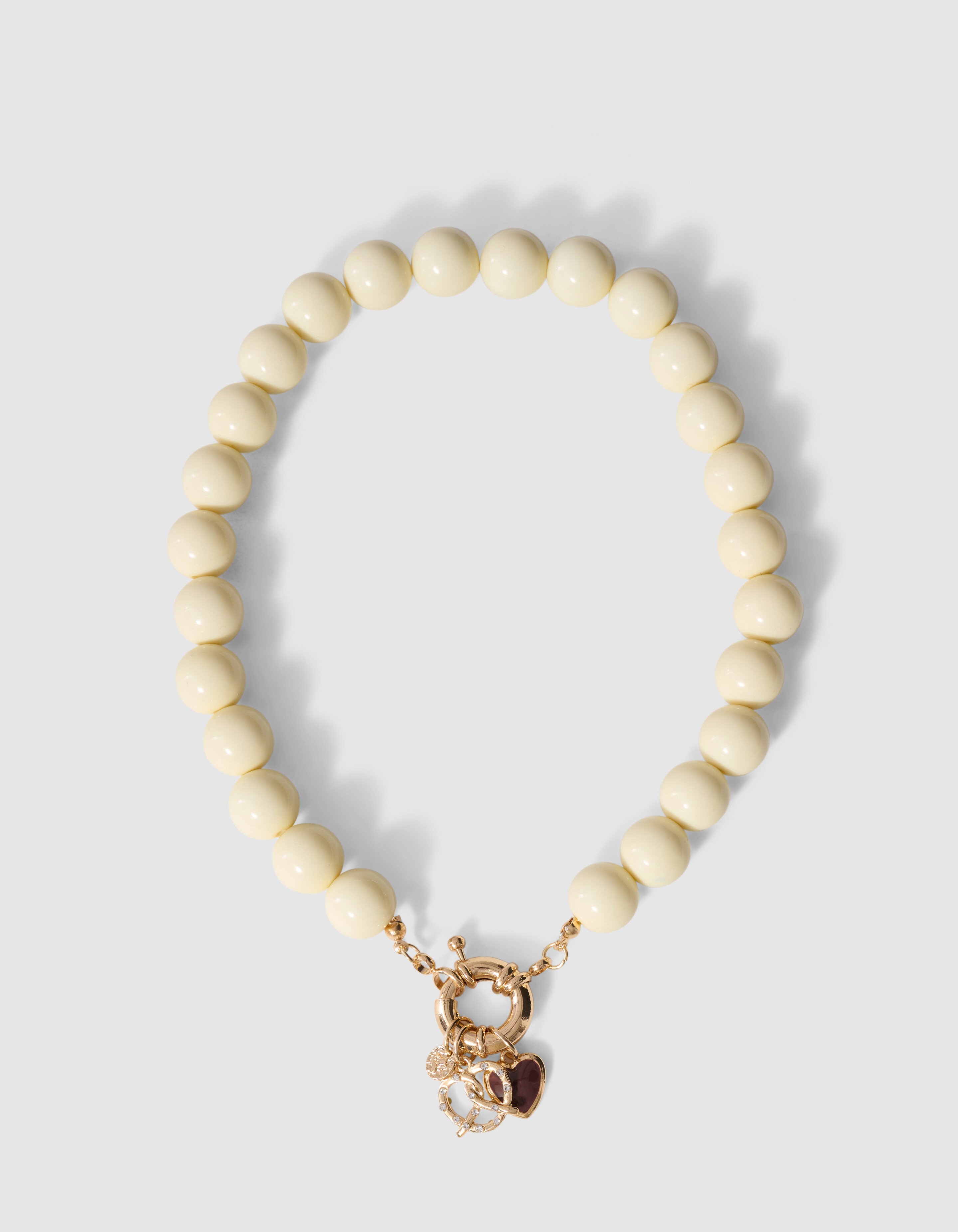 Perlen-Charm-Kette Hellgelb SHOEBY ACCESSOIRES