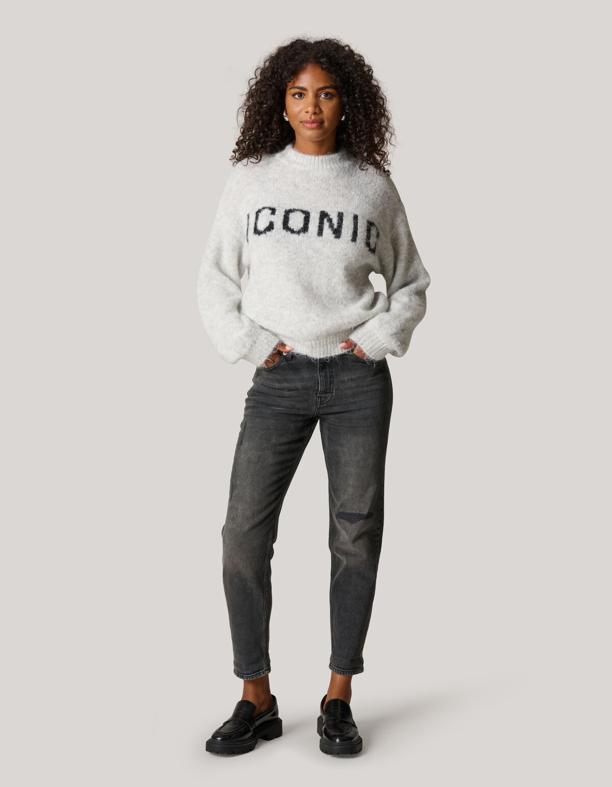 Tapered Fit Jeans Dunkelgrau L29 SHOEBY WOMEN