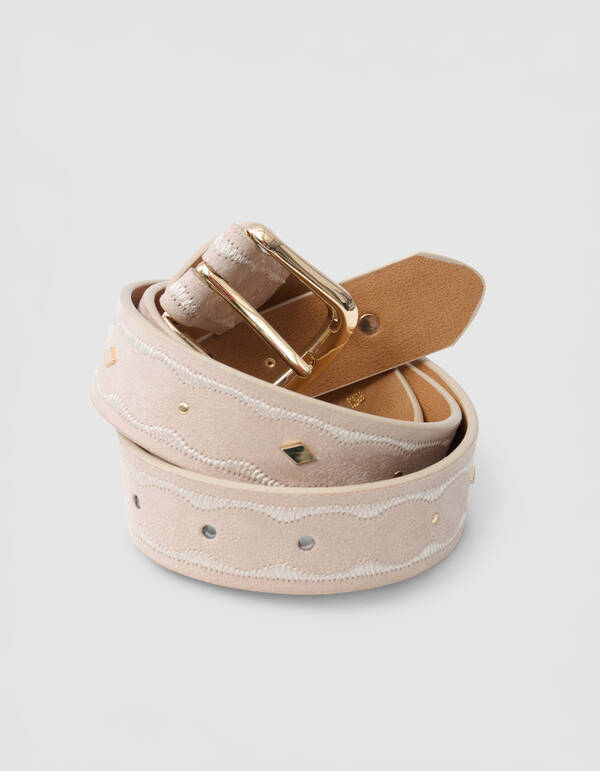 Nieteng&uuml;rtel Off White SHOEBY ACCESSOIRES