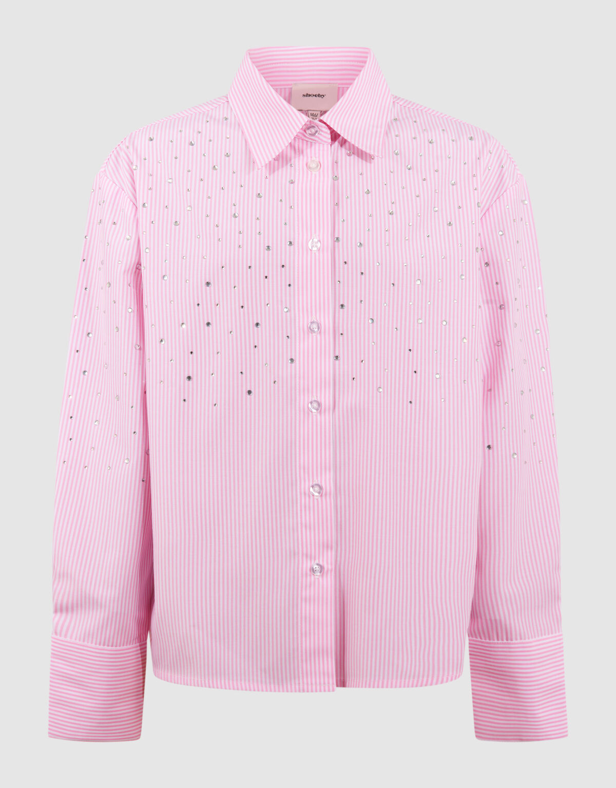 Pinstripe Strass Bluse Hellrosa SHOEBY GIRLS