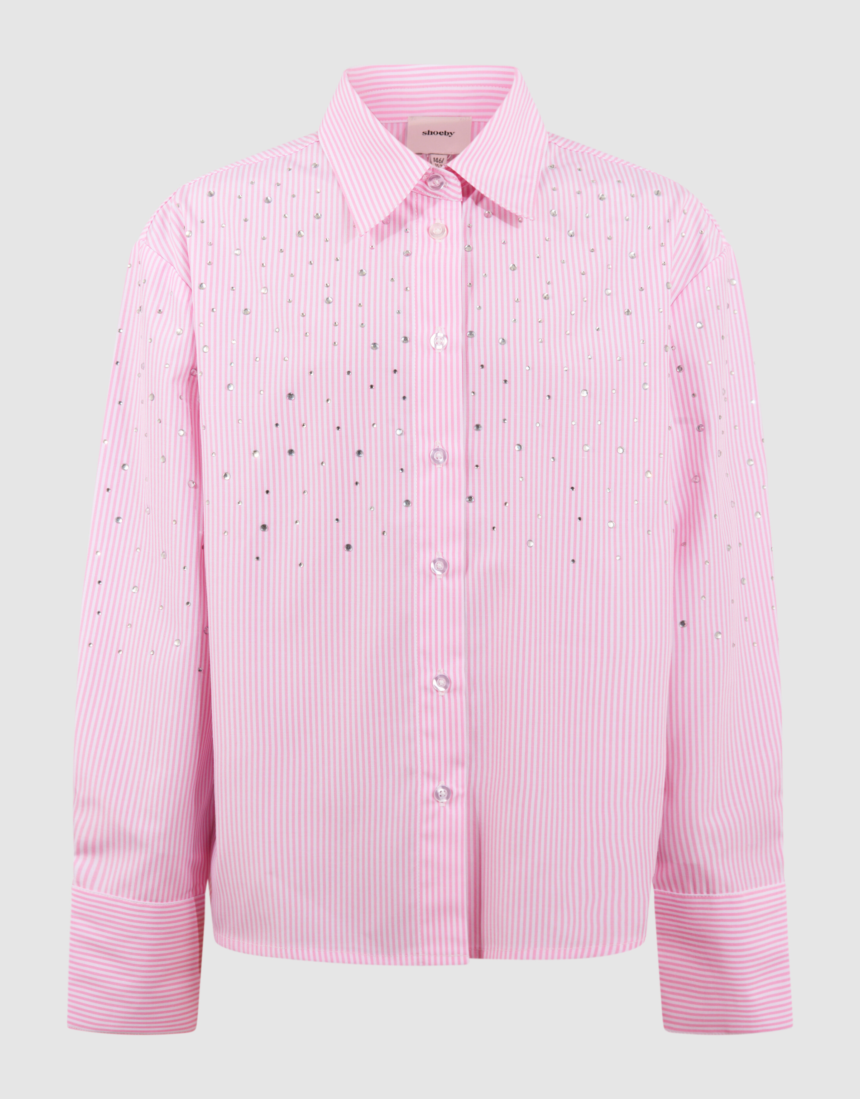 Pinstripe Strass Bluse Hellrosa SHOEBY GIRLS
