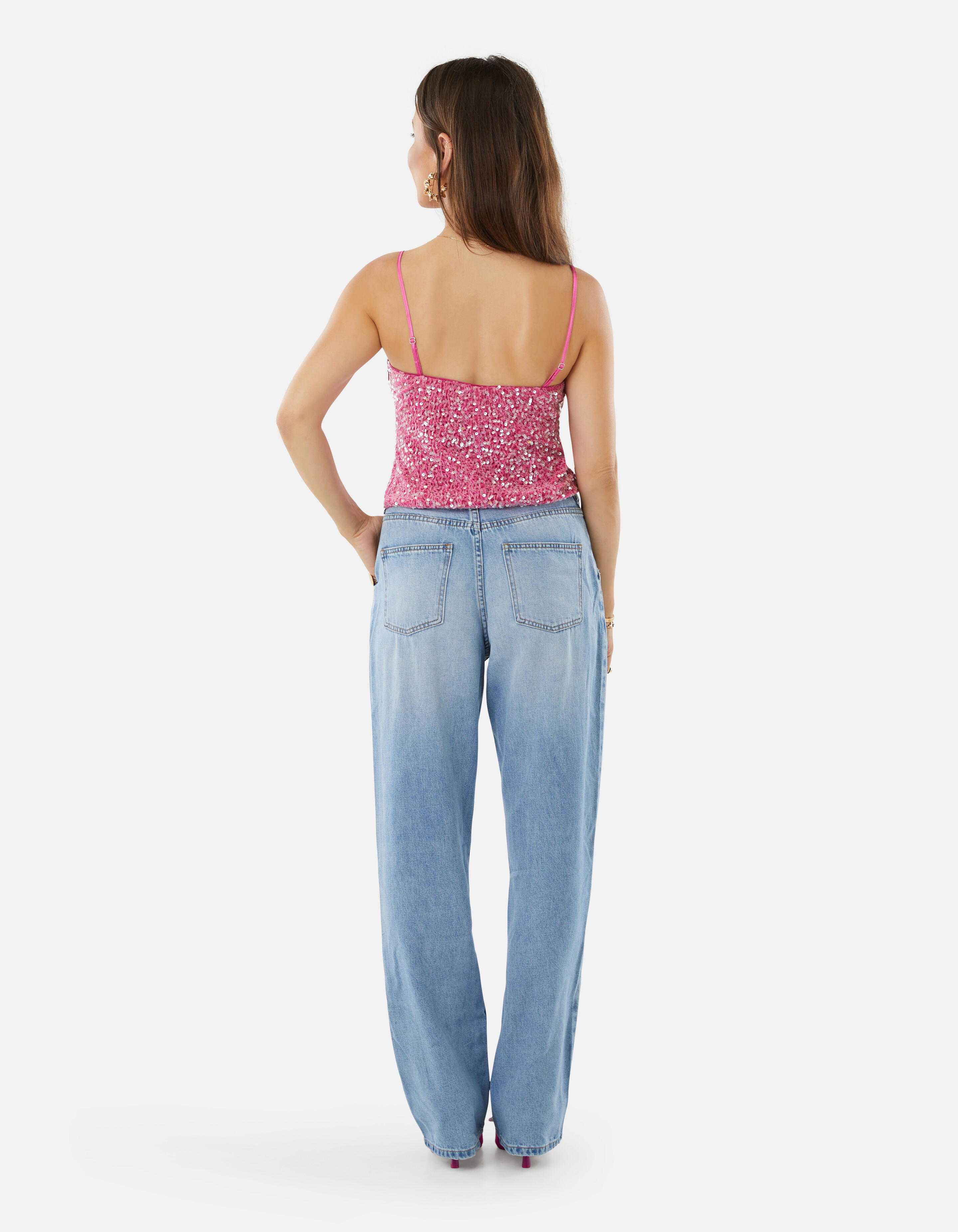 Pailletten-Top Rosa von Lizzy SHOEBY WOMEN
