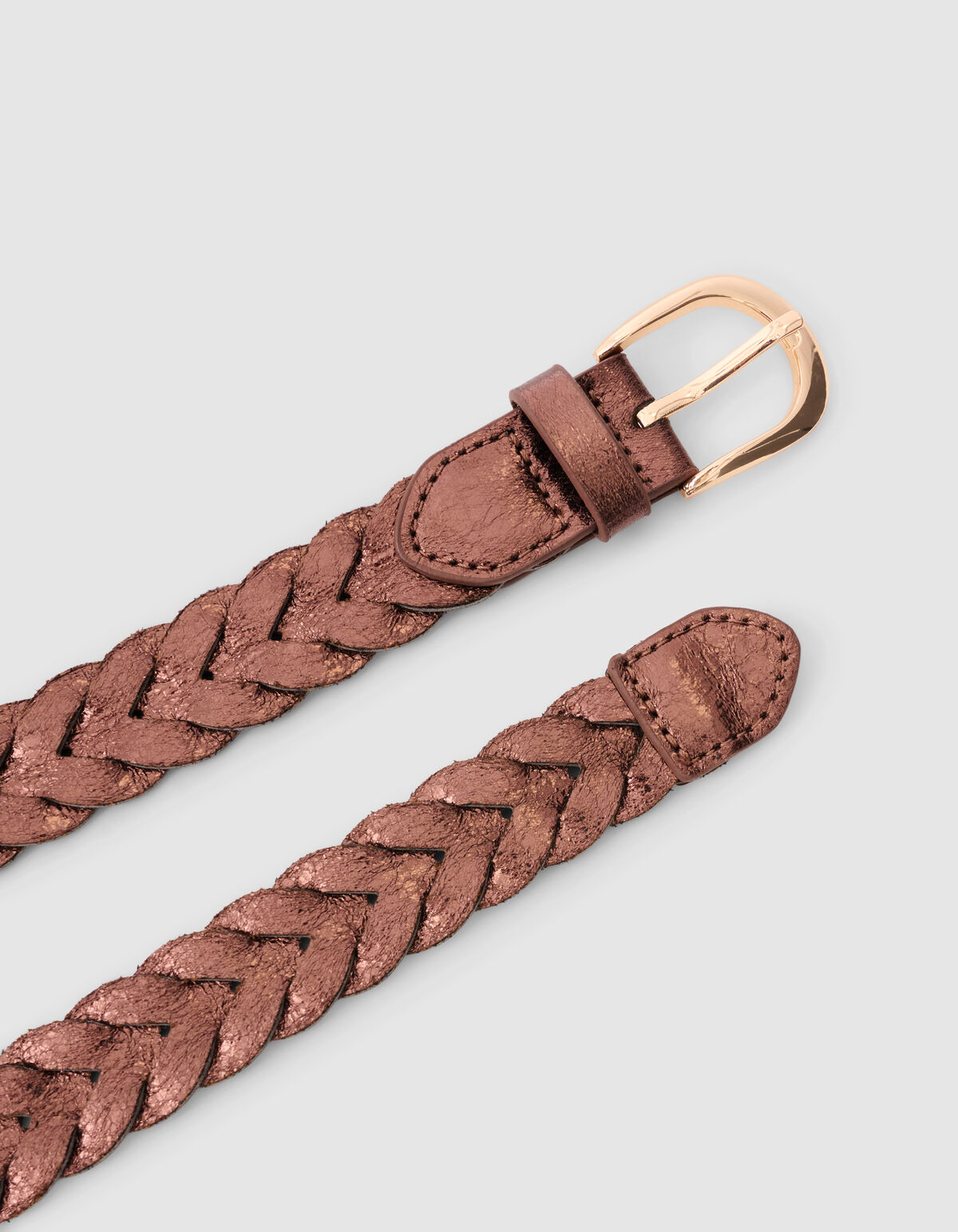 Geflochtener Metallic-G&uuml;rtel Braun SHOEBY ACCESSOIRES
