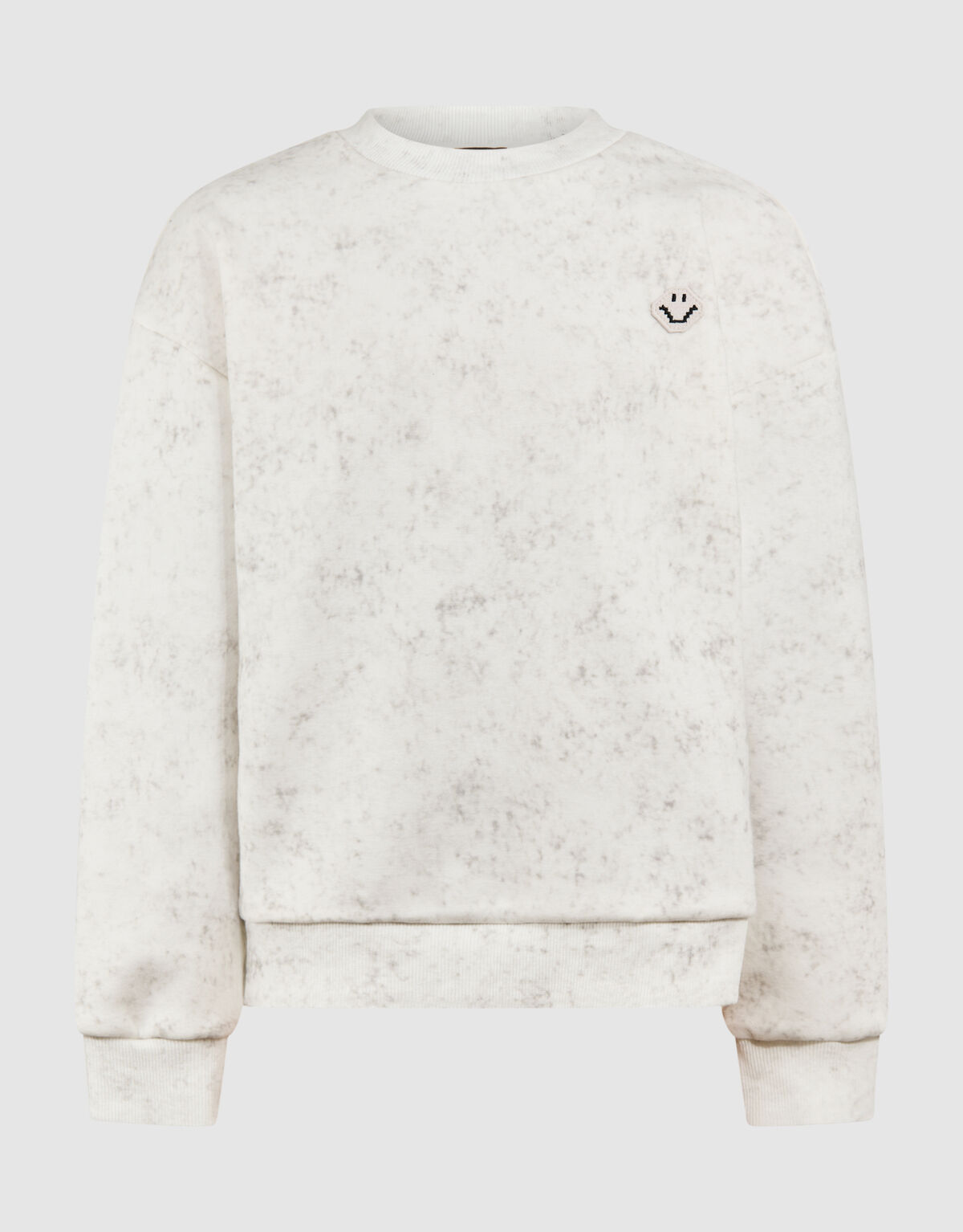Bedruckter Smiley-Kunstpullover Weiß SHOEBY BOYS