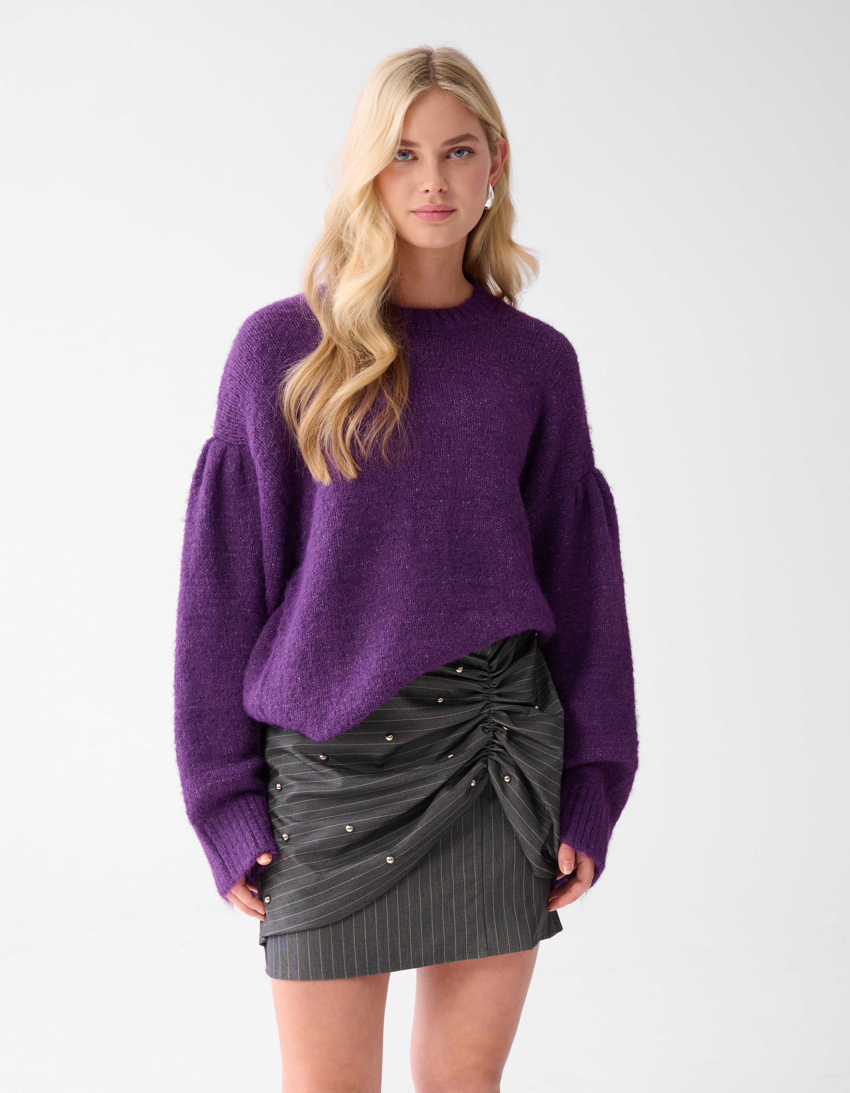 Pullover mit geraden Ärmeln Dunkelviolett SHOEBY WOMEN