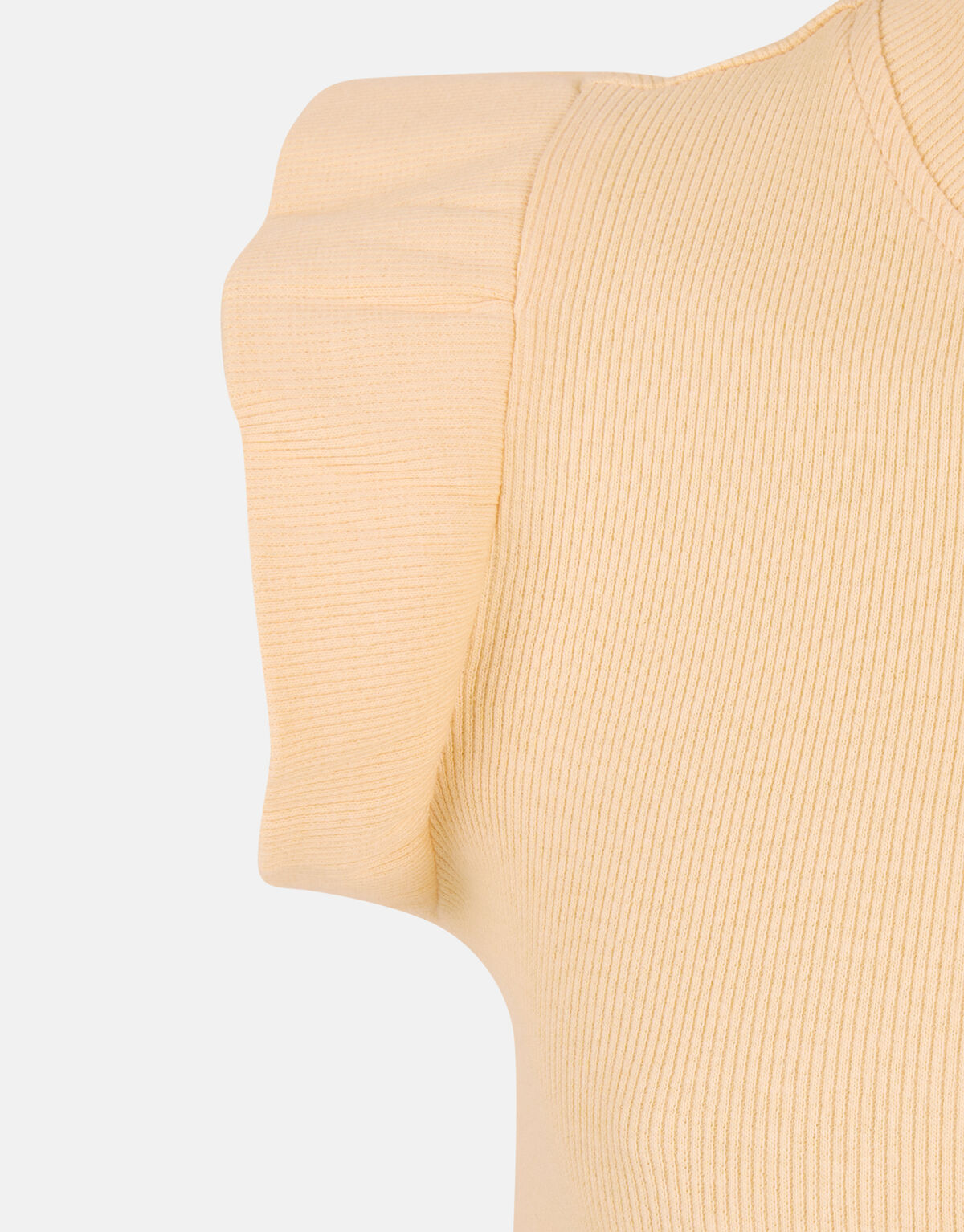 Gerafftes Rippen-Top Orange SHOEBY GIRLS