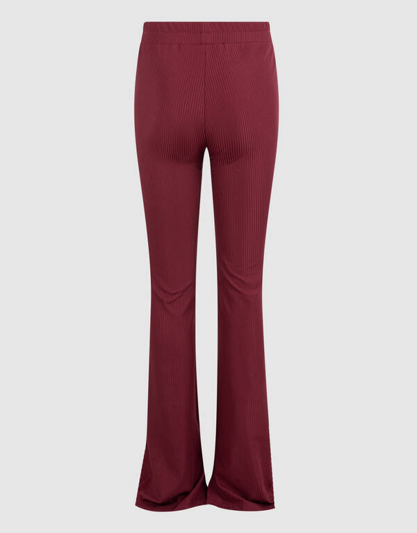 Einfarbige, gerippte Hose mit ausgestelltem Schnit SHOEBY GIRLS
