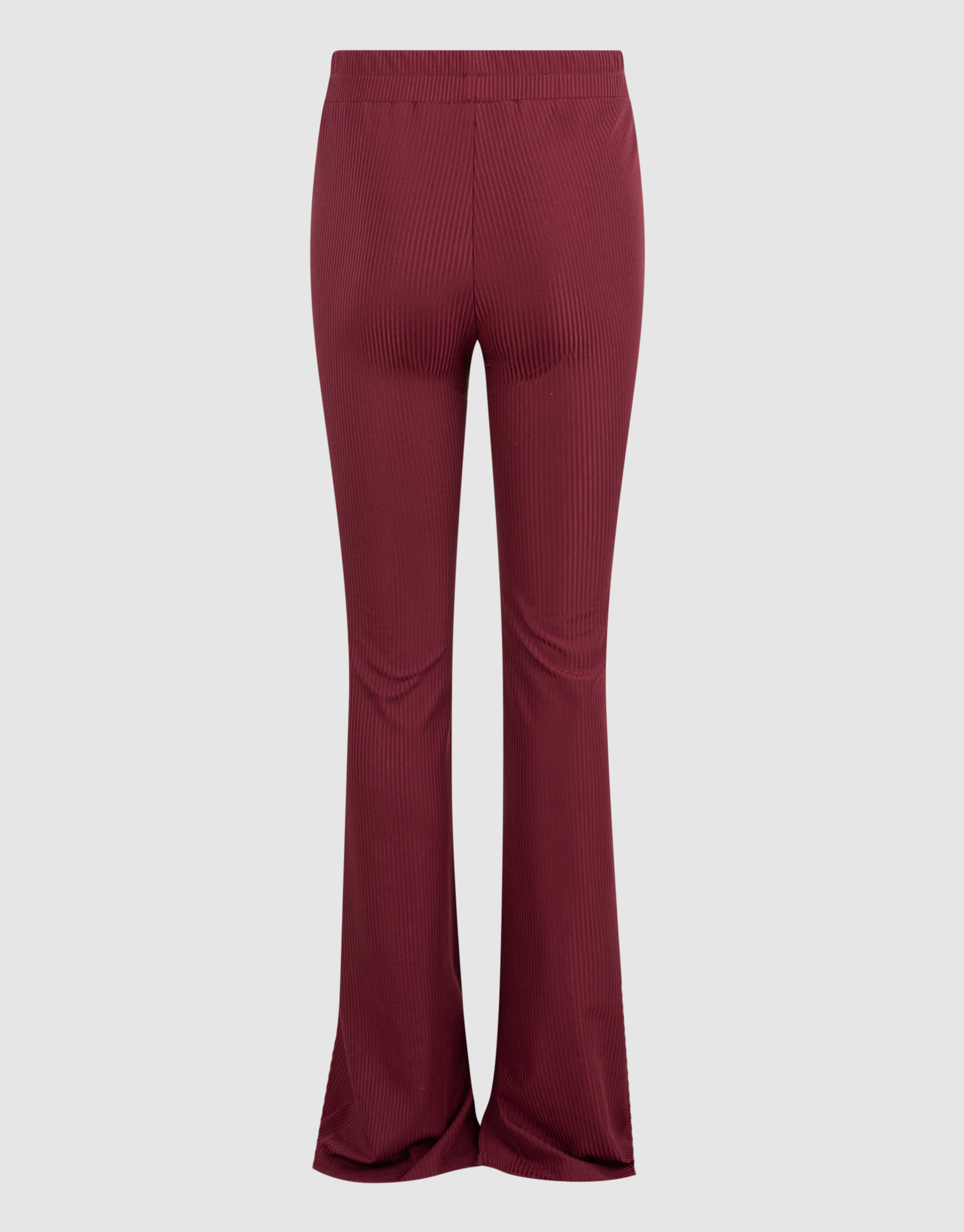 Einfarbige, gerippte Hose mit ausgestelltem Schnit SHOEBY GIRLS