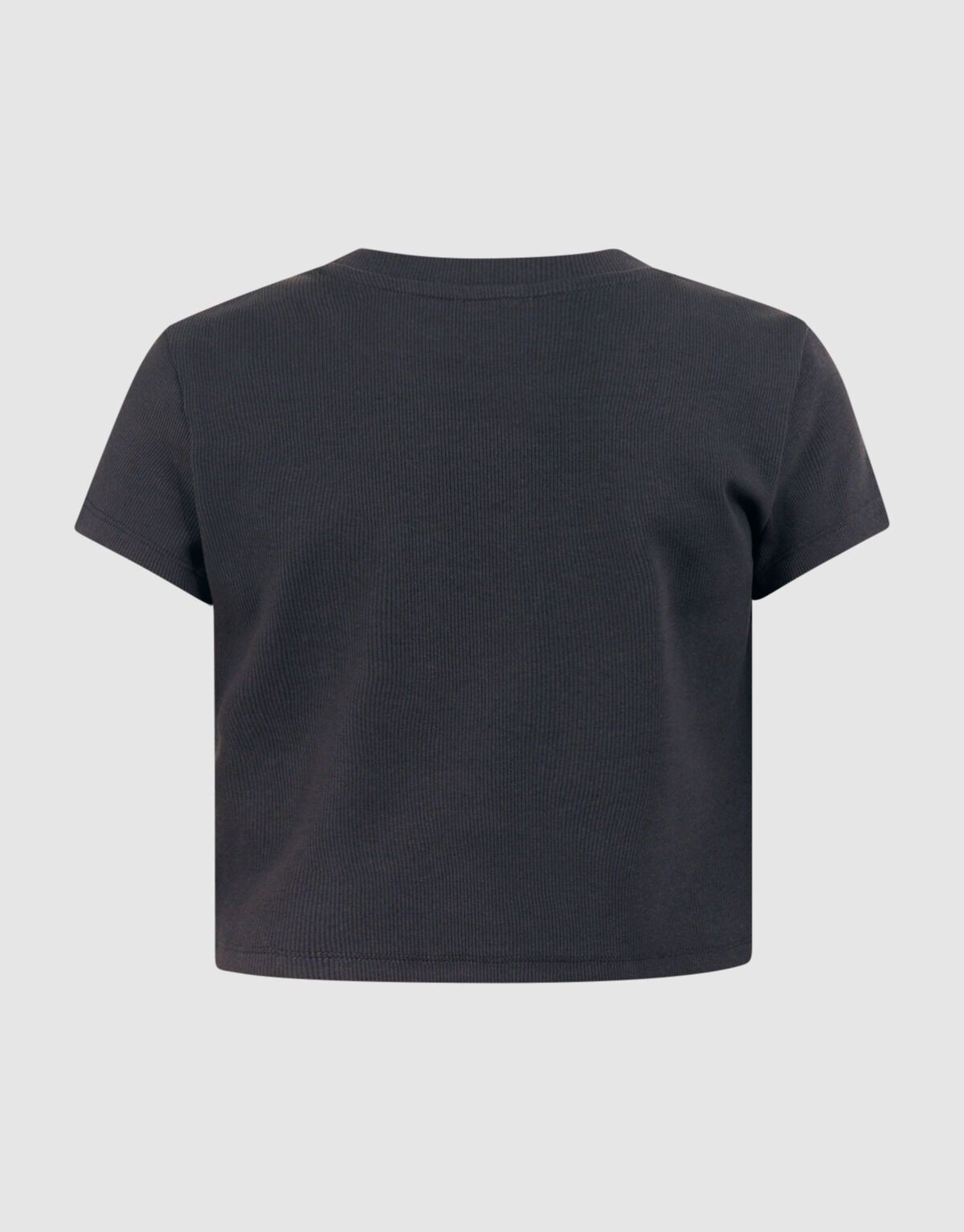 Rippen-Kropf-Oberteil Dunkelgrau SHOEBY GIRLS