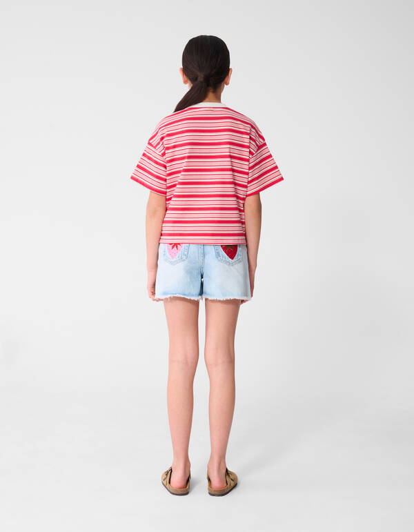 Cropped Cherry T-Shirt Rot SHOEBY GIRLS